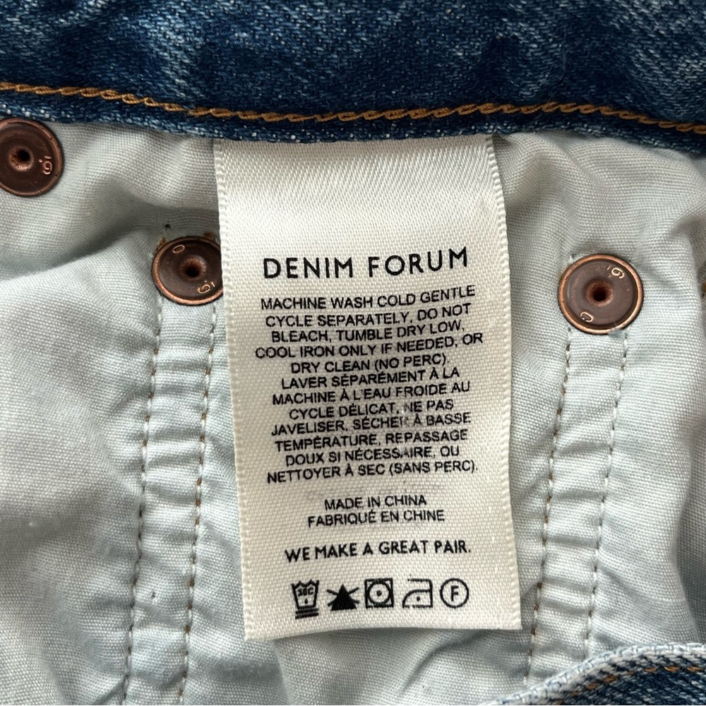 Aritzia Denim Forum The Farrah Hi-Rise Wide Jean Size 24 Into The Bleu Light - Picture 9 of 11